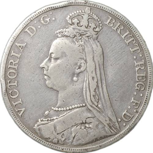 Монета 1 крона 1890 Великобритания