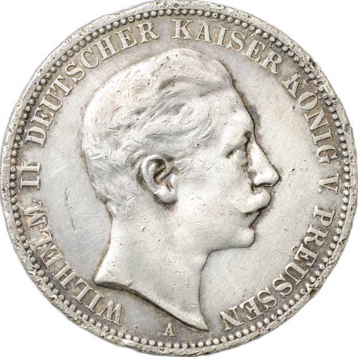 Монета 3 марки 1909 А Пруссия Германия