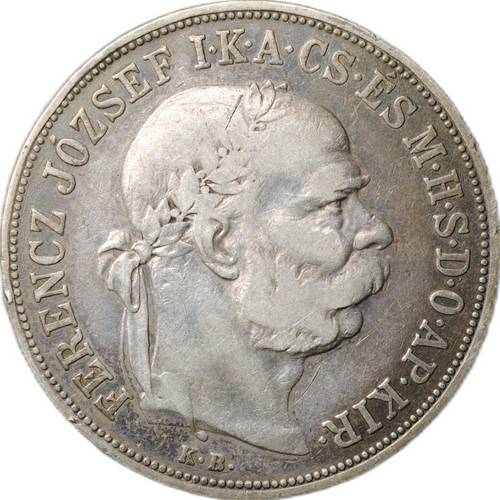 Монета 5 крон 1900 Венгрия Австро-Венгрия
