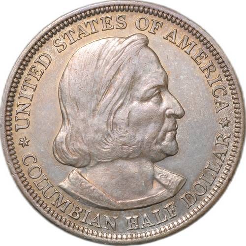 Монета 50 центов 1893 (1/2 доллара) Всемирная Колумбова выставка Колумб США