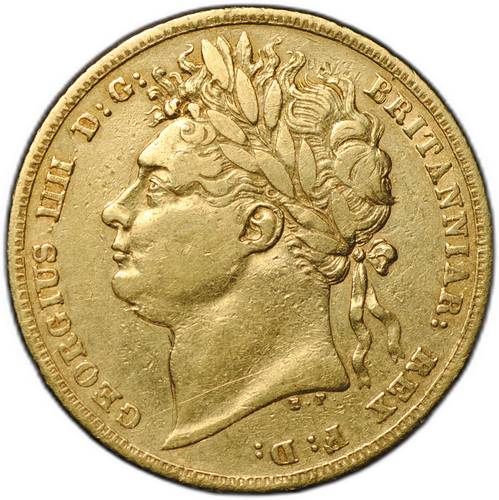 Монета 1 соверен (фунт) 1824 Великобритания