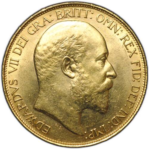 Монета 5 фунтов (соверенов) 1902 Великобритания