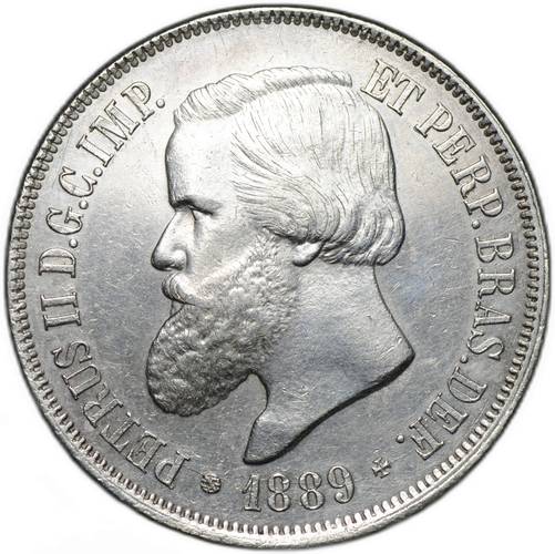 Монета 2000 рейс (реалов) 1889 Бразилия