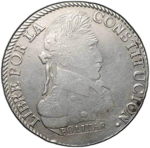 Монета 8 суэльдо 1836 Боливия
