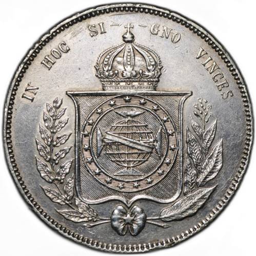 Монета 2000 реалов (рейс) 1856 Бразилия