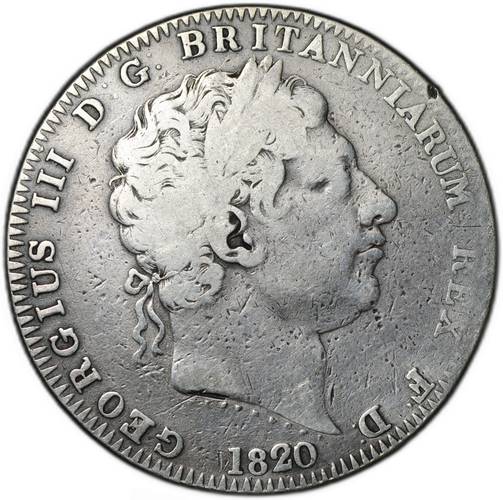 Монета 1 крона 1820 Великобритания