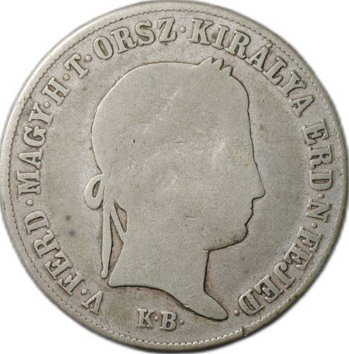 Монета 20 крейцеров 1848 SZ MÁRIA Венгрия