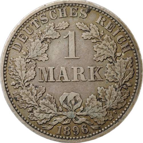 Монета 1 марка 1896 A - Берлин Германия
