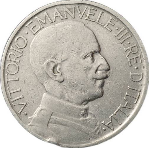 Монета 2 лиры 1924 Италия