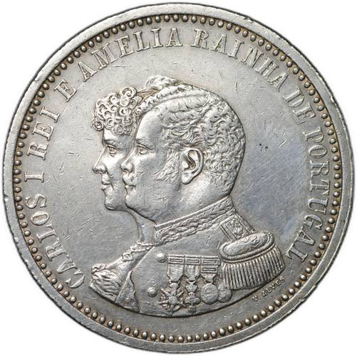 Монета 500 реалов 1898 400 лет Открытию Индии Португалия