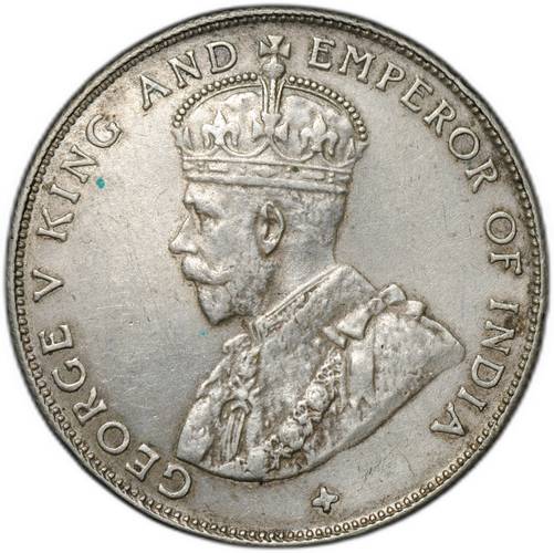 Монета 50 центов 1921 Стрейтс Сетлментс