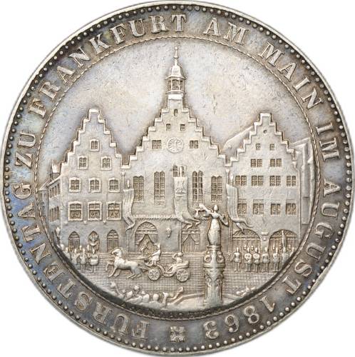 Монета 1 талер 1863 Собрание князей Франкфурт
