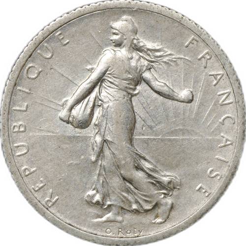Монета 1 франк 1917 Франция
