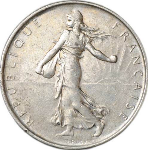 Монета 5 франков 1962 Франция