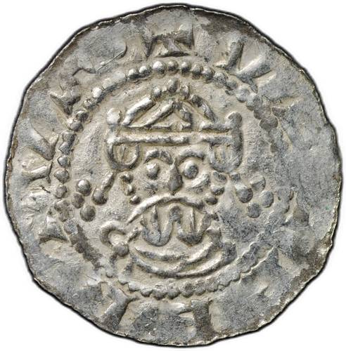 Монета Денарий 1068-1077 Экберт II Леуварден Фрисландия Нидерланды