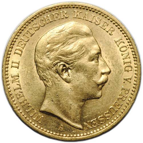 Монета 20 марок 1900 А Пруссия Германия