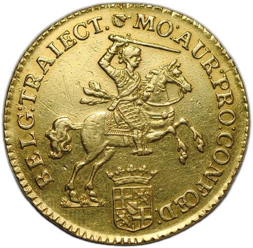Монета 14 гульденов 1751 Золотой всадник Утрехт Голландская республика 