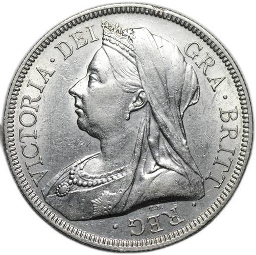 Монета 1/2 кроны 1893 Великобритания