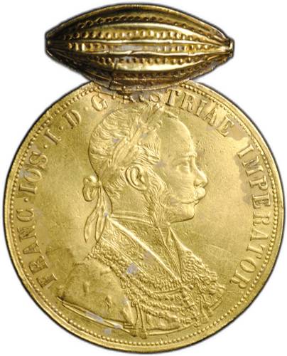 Монета 4 дуката 1906 Австро-Венгрия