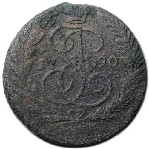 Монета 2 копейки 1790 ЕМ