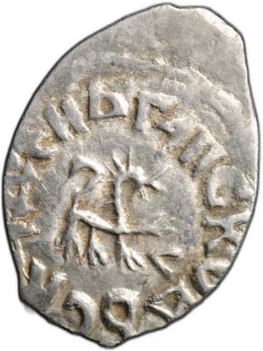 Монета Денга 1460 - 1510 Довмонт | Барс вправо Л Псковская республика Псков