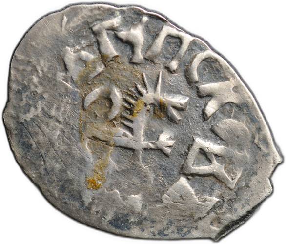 Монета Денга 1460 - 1510 Довмонт | Барс вправо Псковская республика Псков