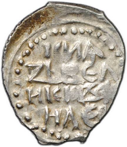 Монета Денга 1416-1423 Василий Дмитриевич Воин с саблей и топором влево Московское княжество