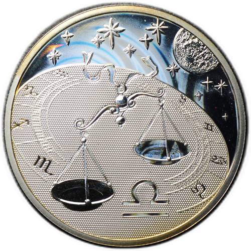 Монета 500 франков 2010 Знаки зодиака - Весы Камерун