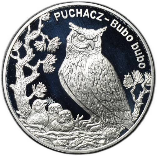 Монета 20 злотых 2005 Всемирная природа - Филин Польша