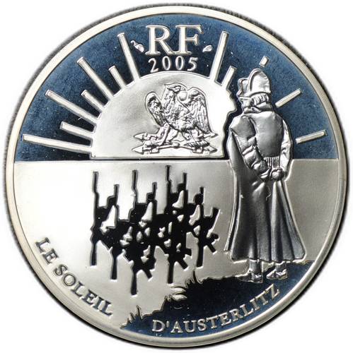 Монета 1 1/2 евро 2005 200 лет битве при Аустерлице Франция