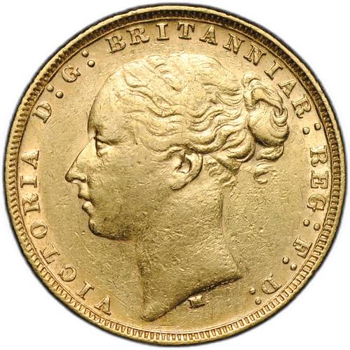 Монета 1 соверен (фунт) 1878 M Мельбурн Австралия Великобритания