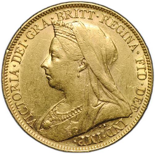 Монета 1 соверен (фунт) 1899 Великобритания