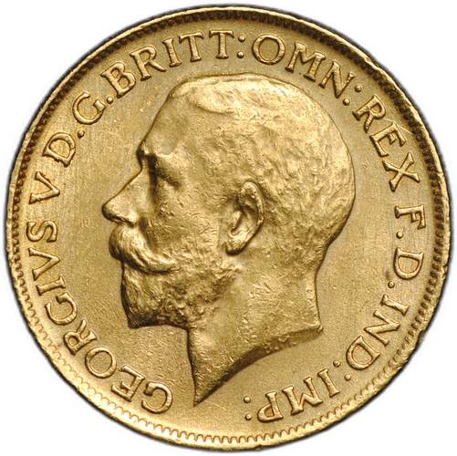 Монета 1 соверен (фунт) 1911 Великобритания