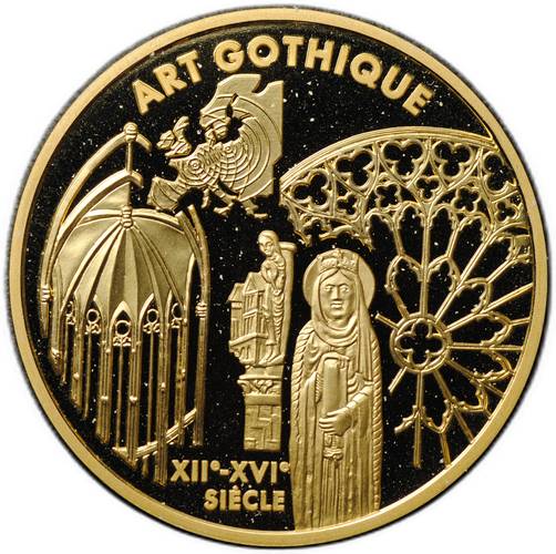 Монета 655,957 франков 1999 Стили Европы - Готика Франция