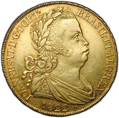 Монета Песа (6400 рейс) 1822 Лиссабон Португалия