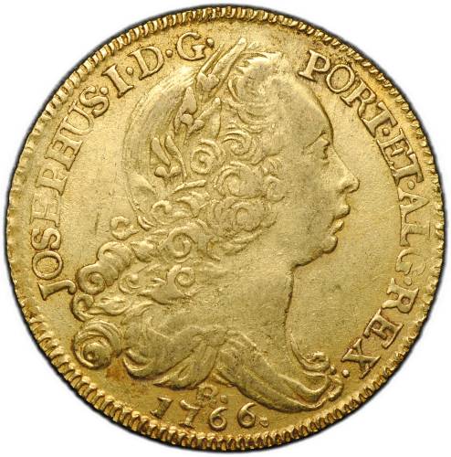 Монета Песа (6400 рейс) 1766 R Португалия