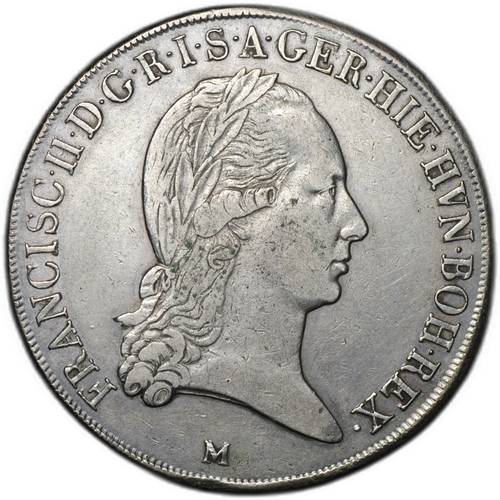 Монета 1 кроненталер (талер) 1795 M Милан Австрийские Нидерланды