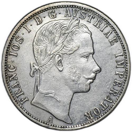 Монета 1 флорин 1860 A Австрия