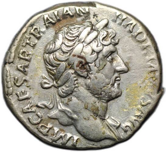Монета Денарий 119-125 Адриан Спес Римская Империя