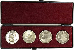 Набор жетоны (медали) 1991 ММД 250 лет открытия Русской Америки Межнумизматика