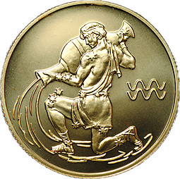 Монета 50 рублей 2004 СПМД Знаки Зодиака Водолей