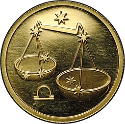Монета 50 рублей 2003 ММД Знаки Зодиака Весы