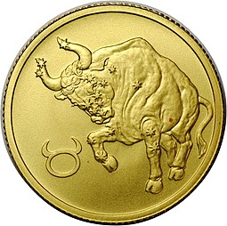 Монета 25 рублей 2003 СПМД Знаки Зодиака Телец