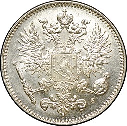 Монета 50 Пенни 1914 S Русская Финляндия