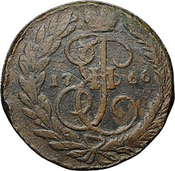 Монета 2 Копейки 1766 ММ