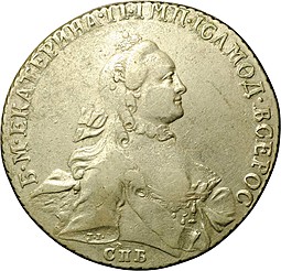 Монета 1 Рубль 1764 СПБ TI СА