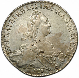 Монета 1 Рубль 1774 СПБ ТИ ФЛ