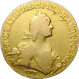 Монета 10 рублей 1766 СПБ TI