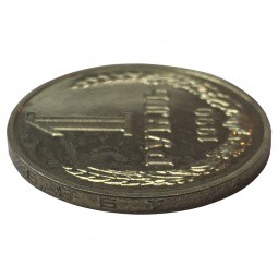 Монета 1 рубль 1990 наборный, ошибка гурт 1989