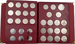 Полный набор юбилейных монет СССР 1965-1991 годов 64 (68) монет в альбоме